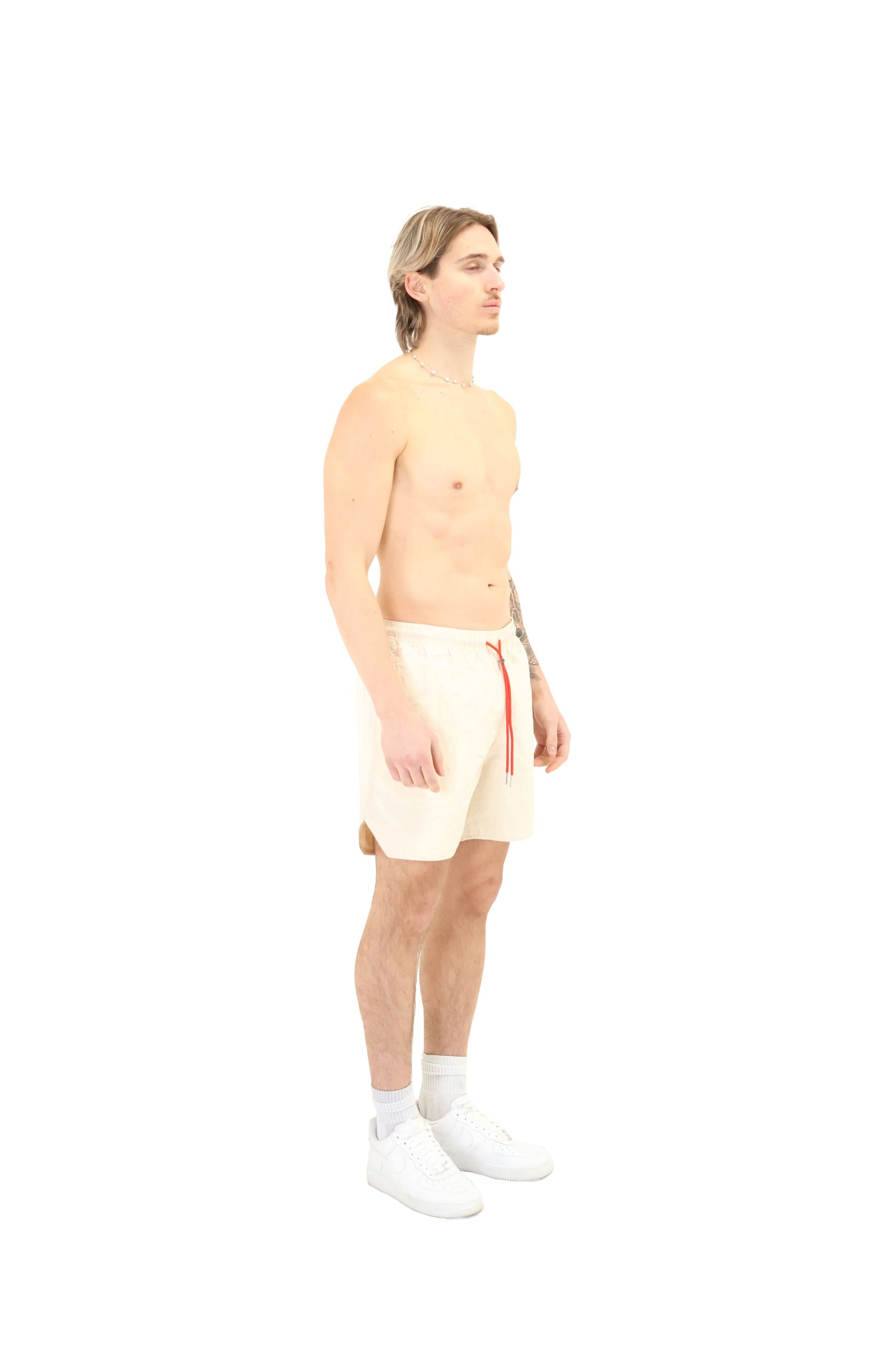 Oversized Swim Shorts cream 1
