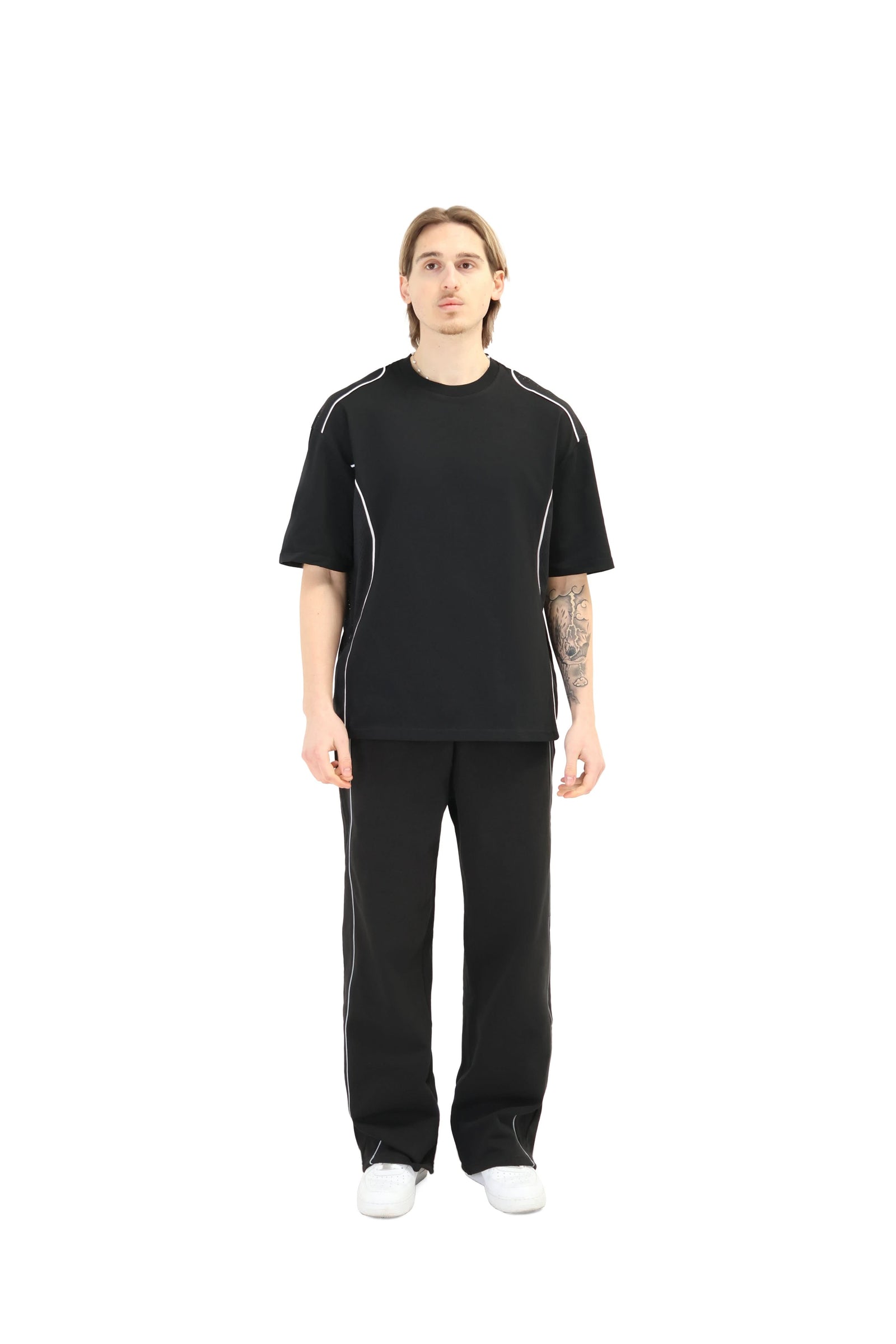 Oversized T Shirt with Piping 1