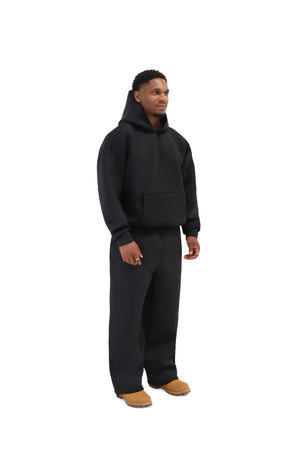 Scuba Wide Leg Joggers 450gsm black 1
