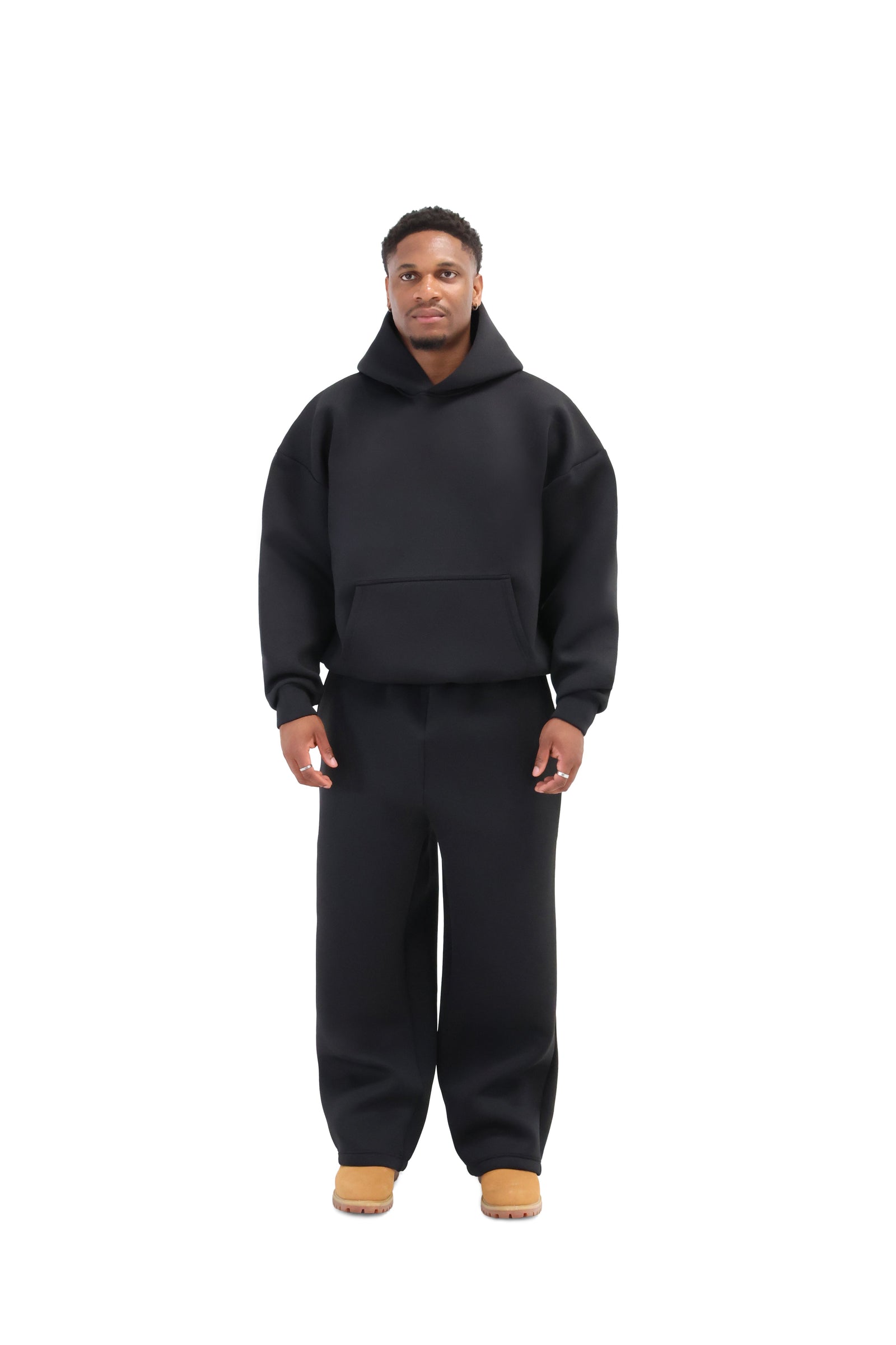 Scuba Wide Leg Joggers 450gsm black 1