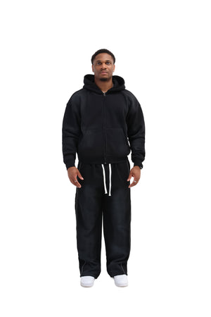 Sunfade Oversized Cropped Zip Hoodies1