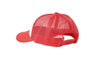 Wholesale Plain White and Red Foam Mesh Snap Back Cap