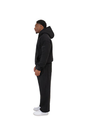 Wide Leg Cuffed Joggers 330gsm black 4
