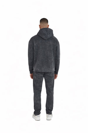 straight leg joggers acid wash