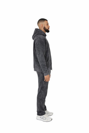 straight leg joggers acid wash