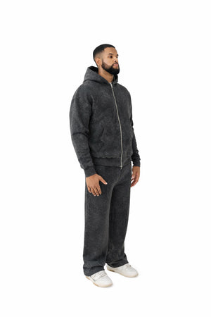 oversized zip hoodies acid wash 