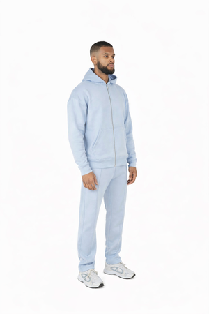 straight leg joggers pastel blue