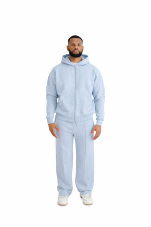 oversized zip hoodies pastel blue