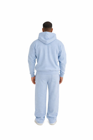 oversized zip hoodies pastel blue