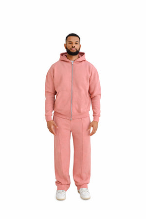 oversized zip hoodies pastel pink