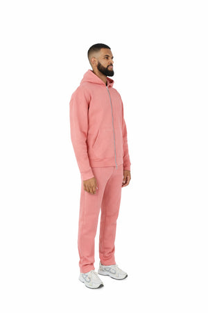 straight leg joggers pastel pink